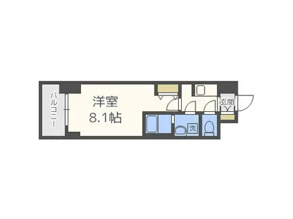 S-RESIDENCE阿波座ウエスト(1K/10階)の間取り写真