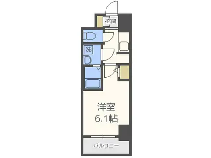 S-RESIDENCE南堀江(1K/15階)の間取り写真