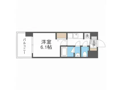 プレサンス神崎川ファインブレス(1K/3階)の間取り写真