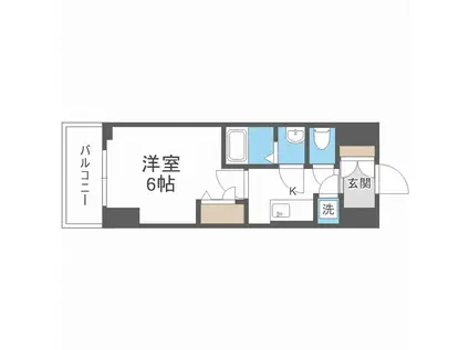 DIMUS新大阪(1K/2階)の間取り写真