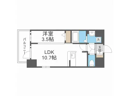エスリード新大阪ザ・マーク(1LDK/9階)の間取り写真