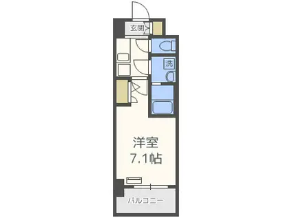 オーキッドレジデンス新大阪(1K/8階)の間取り写真