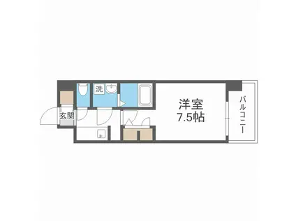 S-RESIDENCE福島GRANDE(1K/10階)の間取り写真