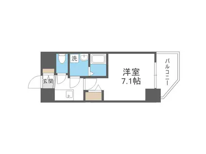 アドバンス大阪フルーヴ(1K/8階)の間取り写真