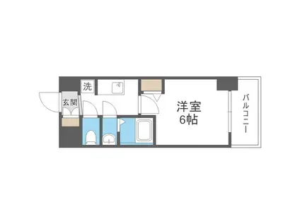 アドバンス大阪フルーヴ(1K/11階)の間取り写真