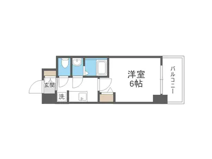 アドバンス大阪フルーヴ(1K/7階)の間取り写真