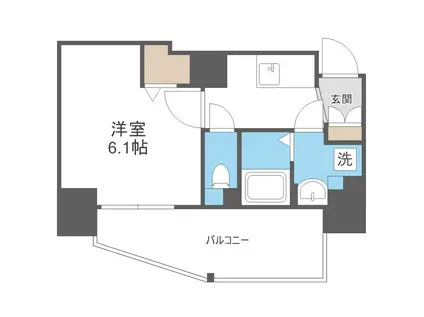 アドバンス大阪フルーヴ(1K/5階)の間取り写真