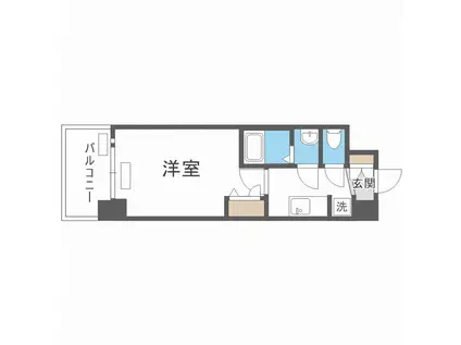 プレサンス堺筋本町センティス(1K/3階)の間取り写真