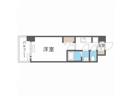 プレサンス堺筋本町センティス(1K/14階)の間取り写真