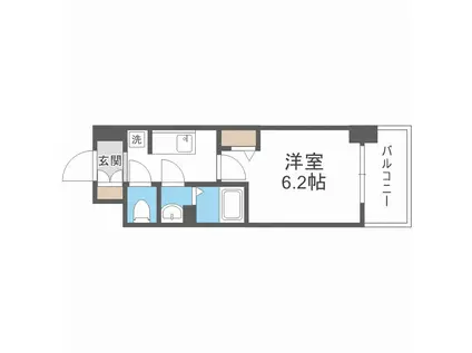 アドバンス大阪セレーノ(1K/4階)の間取り写真