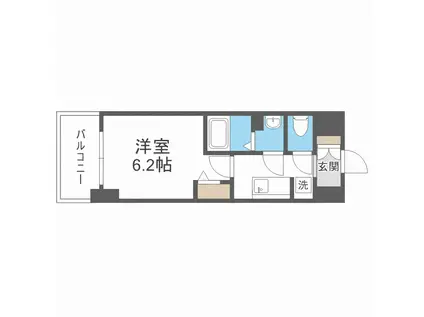 アドバンス大阪セレーノ(1K/6階)の間取り写真