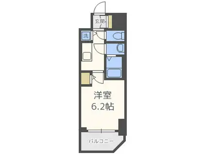 メインステージ大阪ノースマーク(1K/2階)の間取り写真