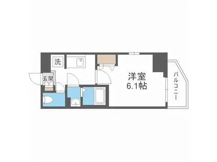 サムティ北梅田RIVE(1K/2階)の間取り写真