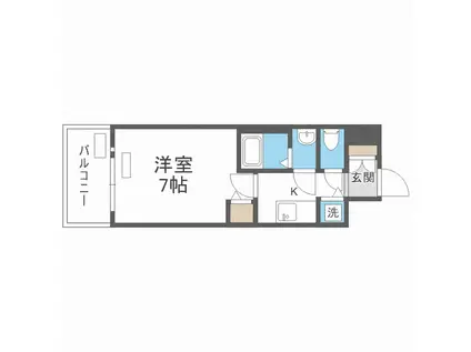 プレサンス大阪福島シエル(1K/8階)の間取り写真
