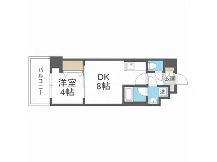 アーバネックス真田山(1LDK/2階)の間取り写真