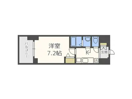 アドバンス大阪ソルテ(1K/9階)の間取り写真