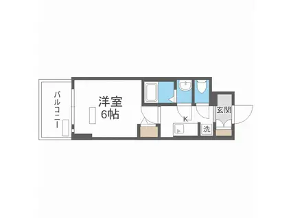 プレサンス塚本アクミリオン(1K/9階)の間取り写真