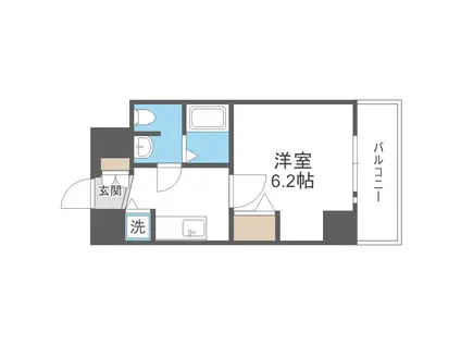 セオリー大阪フルール(1K/5階)の間取り写真