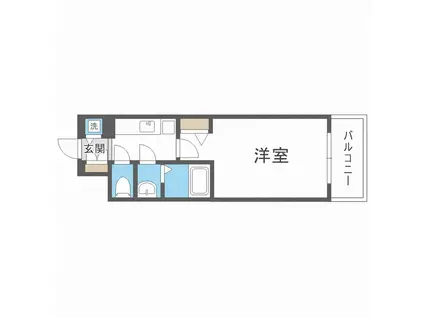 ラピーヌ南堀江レジデンス(1K/11階)の間取り写真