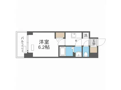 プレサンス堺筋本町ディスティニー(1K/11階)の間取り写真