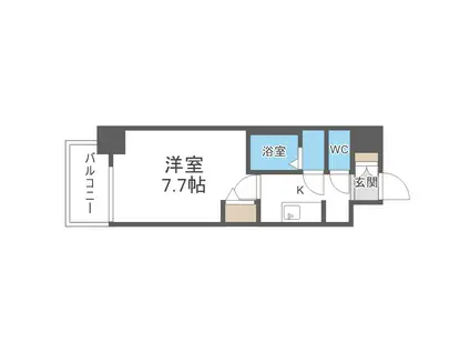 MJC大阪ラフィーネ(1K/2階)の間取り写真