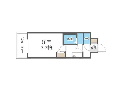 MJC大阪ラフィーネ(1K/3階)の間取り写真