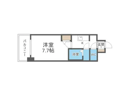 MJC大阪ラフィーネ(1K/5階)の間取り写真