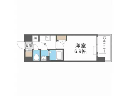 プレサンス大阪都島エレナード(1K/3階)の間取り写真