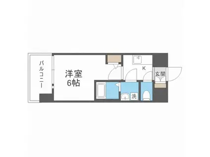 エスリード新大阪グランゲートサウス(1K/3階)の間取り写真
