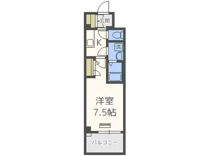エスプレイス新大阪サウスゲート(1K/3階)の間取り写真