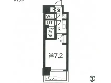 ファステート都島テーラー(1K/7階)の間取り写真