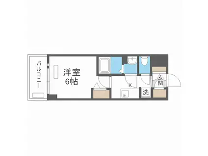 プレサンス福島吉野ミナージ(1K/14階)の間取り写真