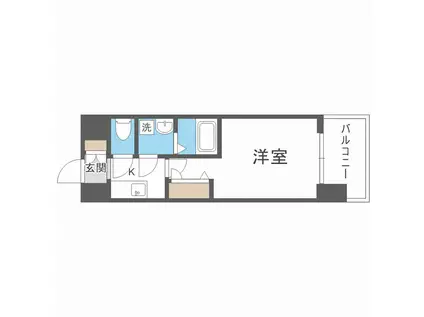 レジュールアッシュ塚本レジデンス(1K/8階)の間取り写真