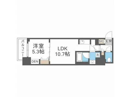 アーバネックス南新町(1LDK/3階)の間取り写真