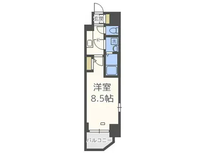 エスプレイス塚本アーバンレジデンス(1K/7階)の間取り写真