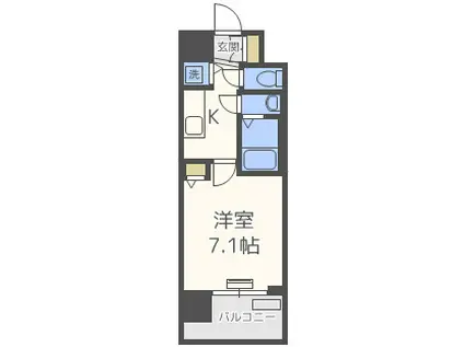 レオンコンフォート難波サウスゲート(1K/2階)の間取り写真