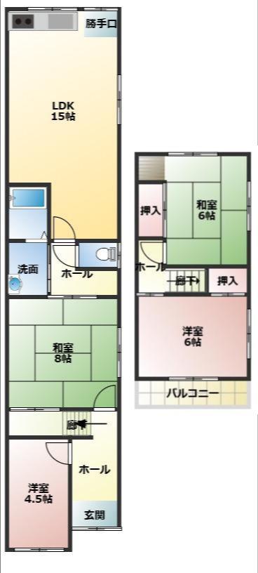 リバーサイド舟戸(4LDK/1階)の間取り写真