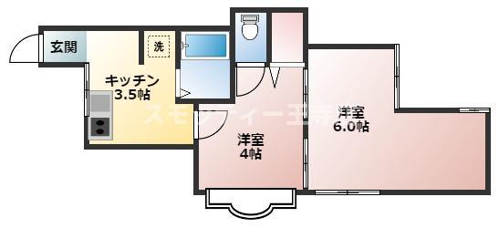 パークシティ高田(2K/2階)の間取り写真
