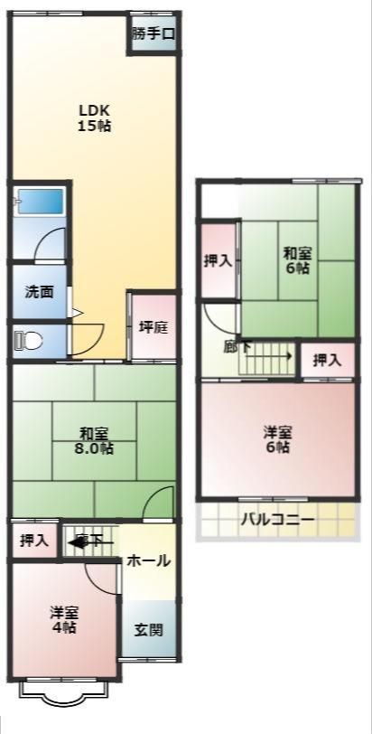 リバーサイド舟戸(4LDK/1階)の間取り写真