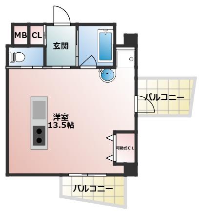 デザイナーズマンションWANARI(1DK/3階)の間取り写真