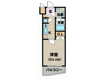 パレステュディオ虎ノ門(1K/7階)の間取り写真