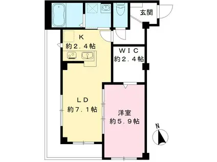 ヴィラコート西早稲田(1LDK/3階)の間取り写真