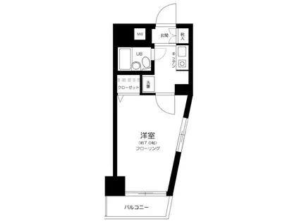 エクセリア新宿(1K/5階)の間取り写真