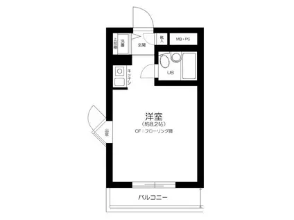 ハイネスプラザ新宿5(ワンルーム/4階)の間取り写真