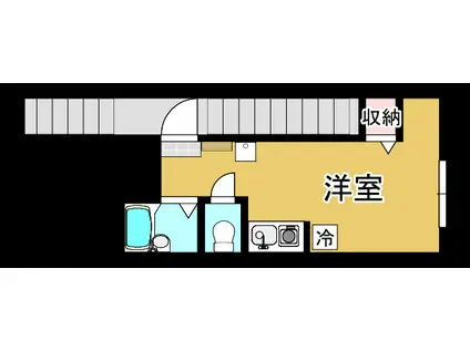 パステル千駄木(ワンルーム/2階)の間取り写真