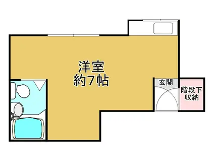 榮光院コーポ(ワンルーム/1階)の間取り写真