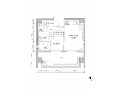 プラウドフラット浅草橋Ⅲ(1LDK/10階)の間取り写真