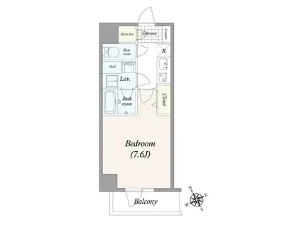 GRAN PASEO 浅草橋Ⅱ(1K/8階)の間取り写真