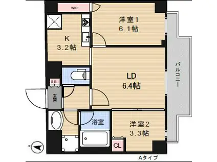 アーバンパーク三ノ輪(2LDK/4階)の間取り写真