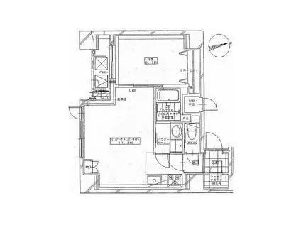 リベルテ上野(1LDK/11階)の間取り写真